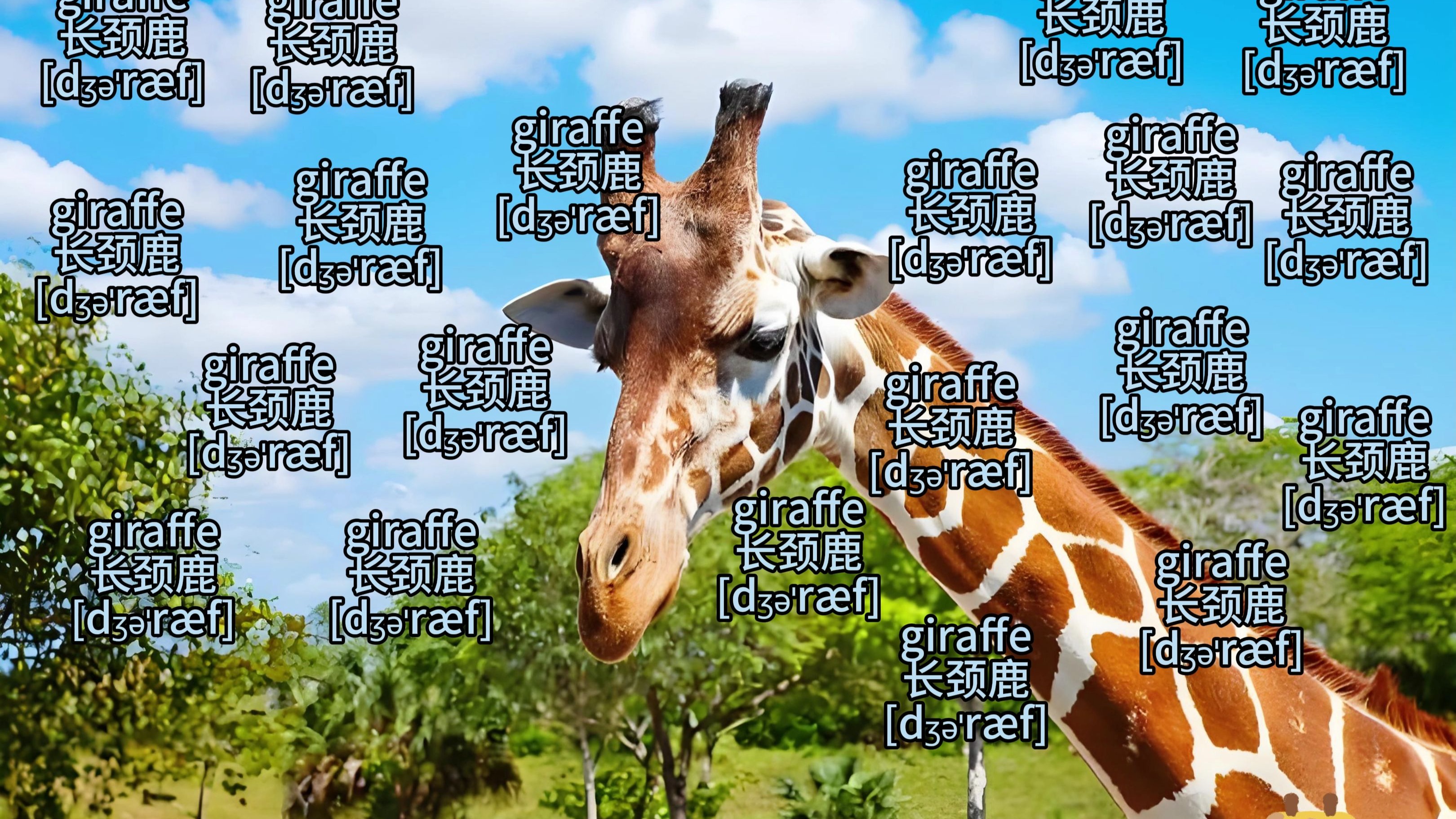 每天记住一个英语单词 giraffe 长颈鹿