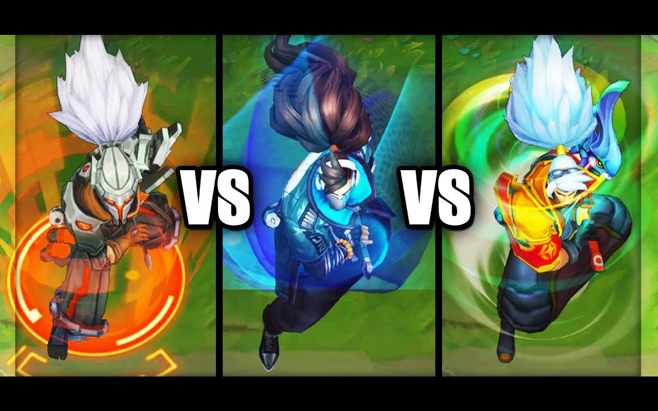 「皮肤对决」 疾风剑豪·亚索 - 真实伤害 vs 源计划:风 vs 奥德赛