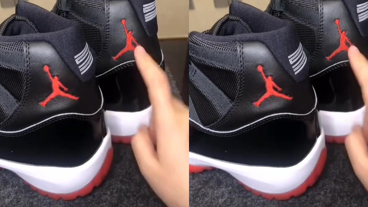 aj11黑红氧化前后对比图片