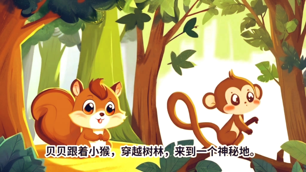 小松鼠贝贝找坚果小动画