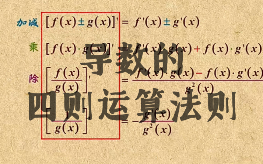 高中数学|【第二章 导数】5 导数的四则运算法则哔哩哔哩bilibili