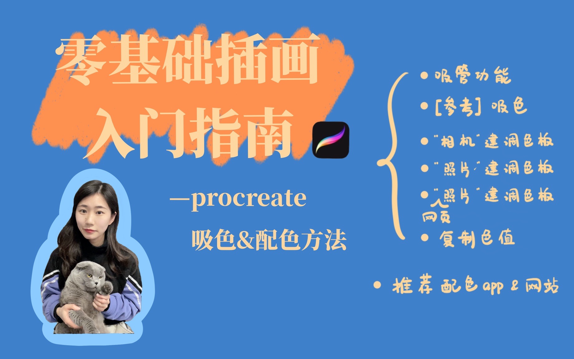 【零基础板绘入门指南】procreate吸色及配色方法|调色板用法哔哩哔哩bilibili