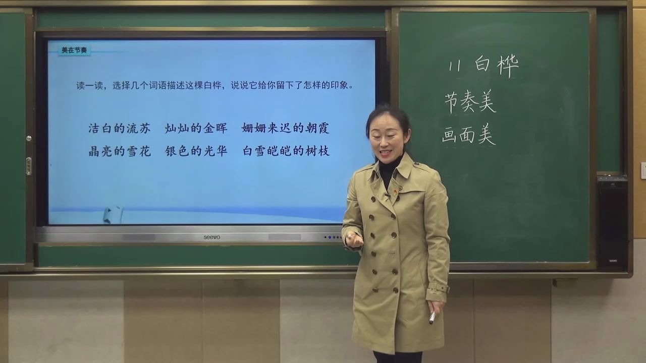 [0319]四年级语文(部编版)《白桦(第二课时)》江雁[九江市九江小学] | 赣教云哔哩哔哩bilibili