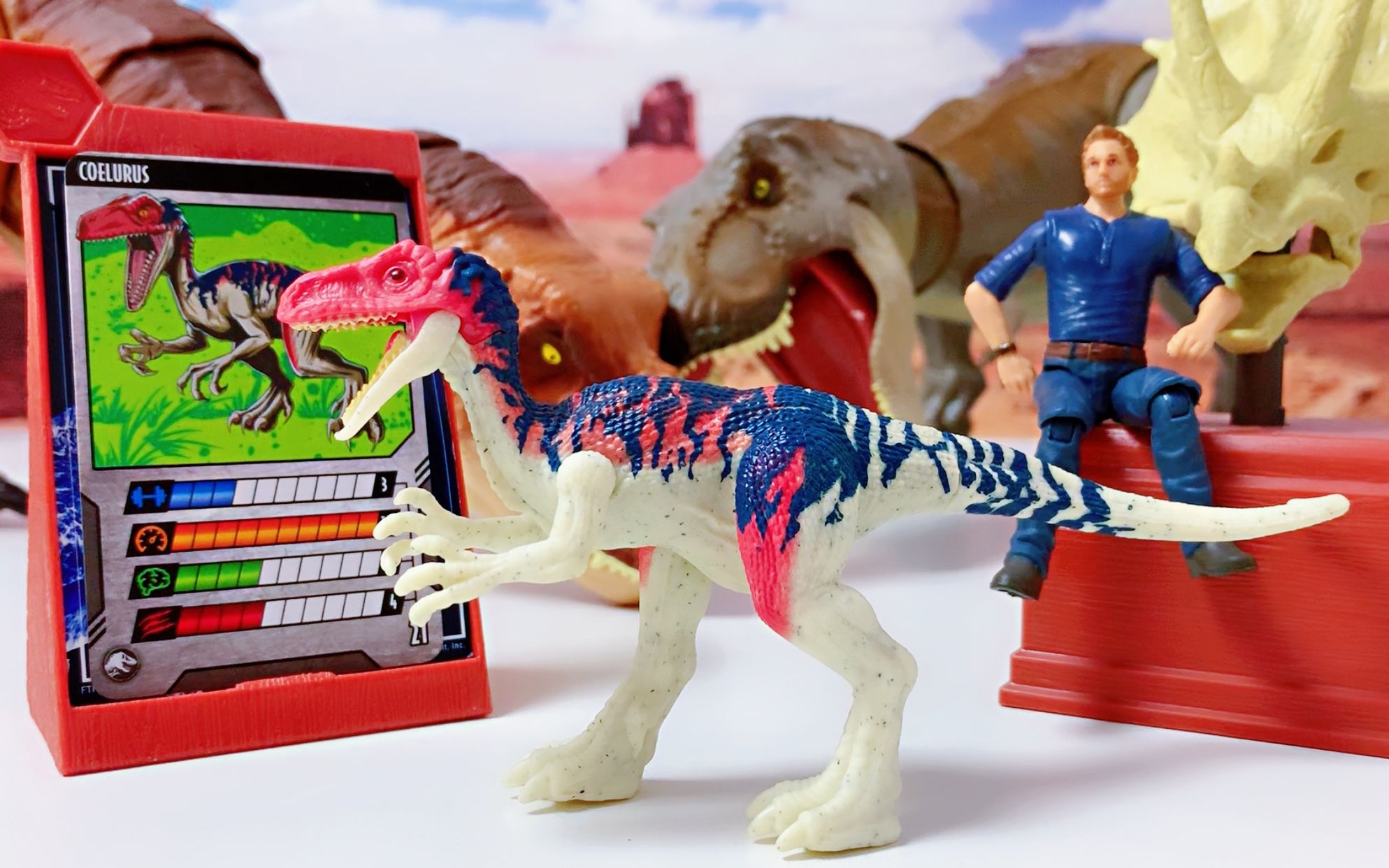 独家全新美泰侏罗纪世界对战系列基础恐龙虚骨龙侏罗纪公园霸王龙