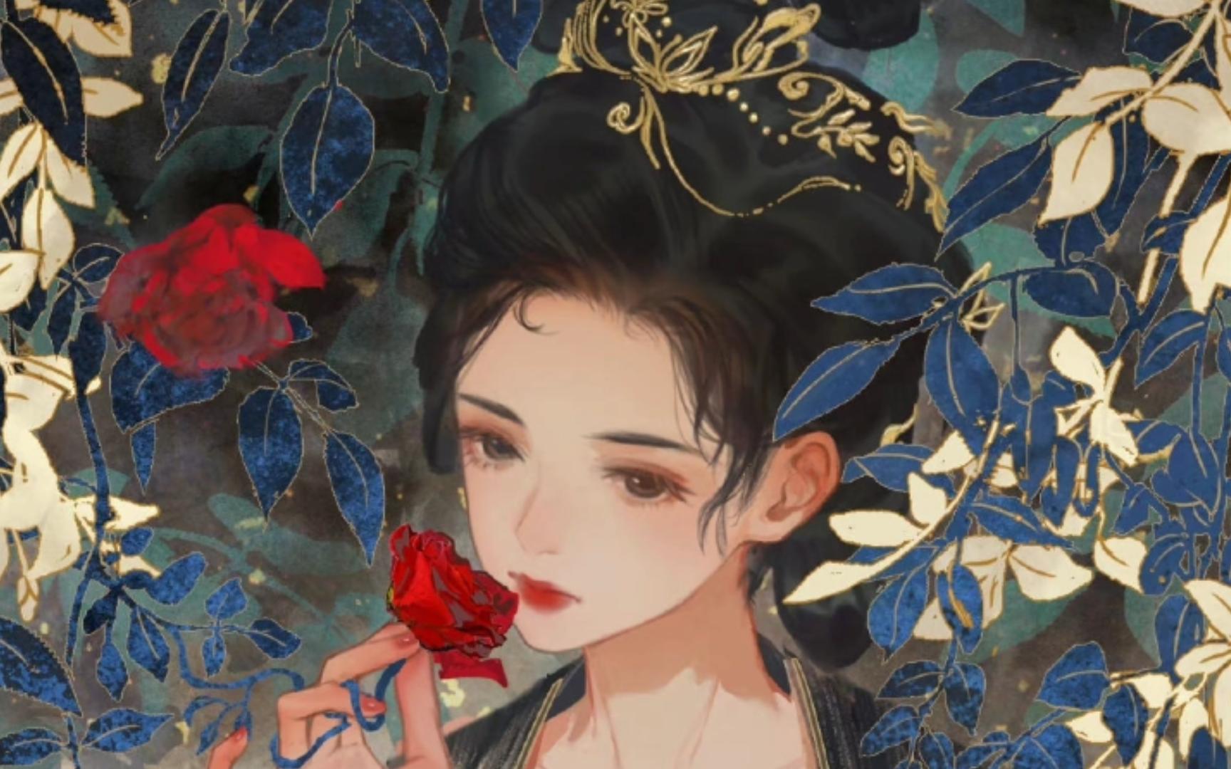 【画师推荐】花与古风美人|插画师:林赛qwq