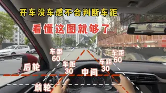 下载视频: 新手上路不会判断车距？看懂这张图再来开车，就能快速提升车感