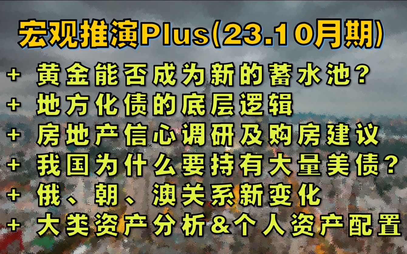 【宏观推演Plus10月】充电专属,加长至22分钟!包含黄金、化债、购房、国际关系新变化、资产分析!哔哩哔哩bilibili