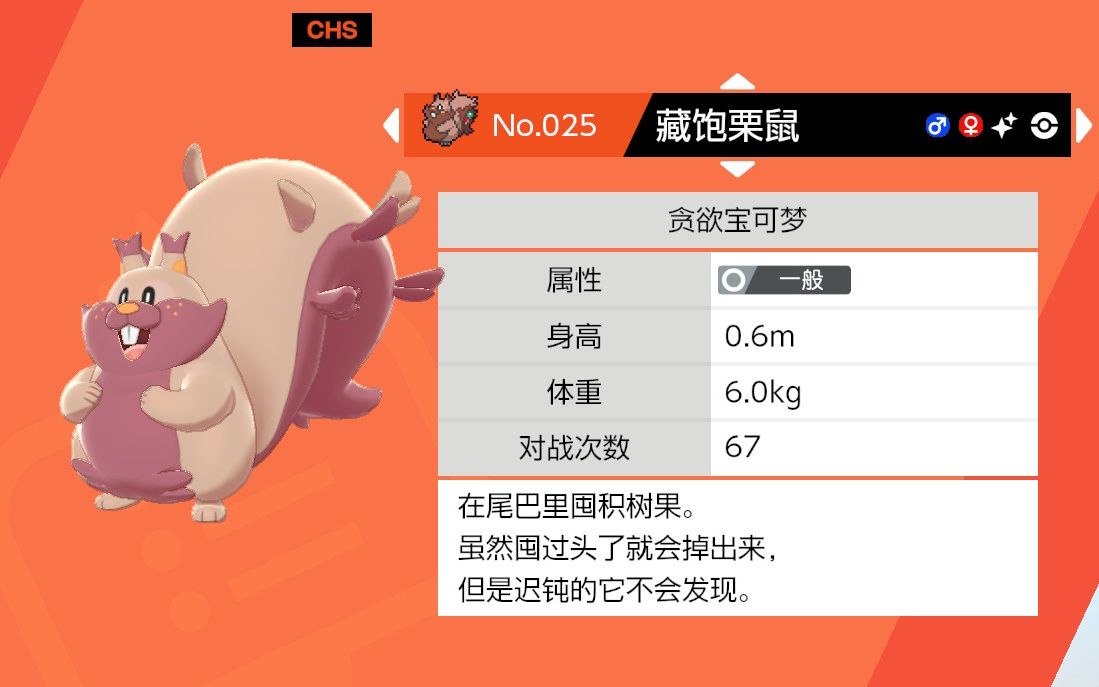 m的宝可梦剑盾色违10闪光藏饱栗鼠