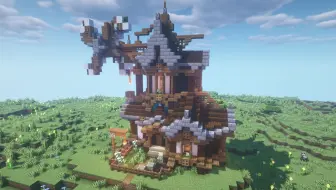 【Minecraft】花田间的风车小屋 | 风车小屋建筑教程