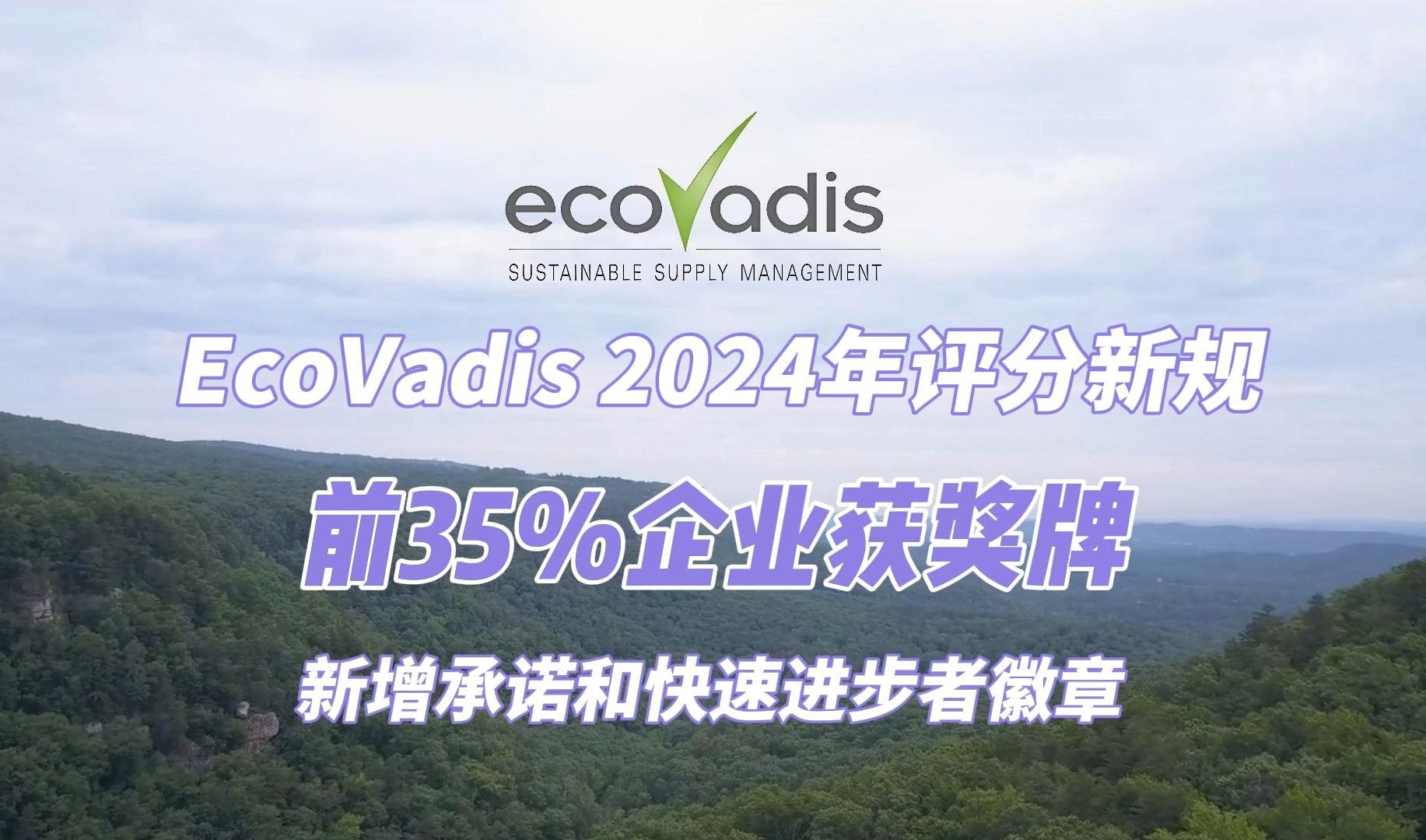 EcoVadis 2024年评分新规:前35%企业获奖牌,新增承诺和快速进步者徽章哔哩哔哩bilibili