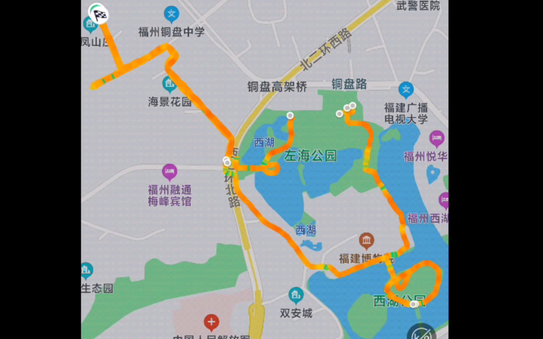 记录,中秋跑的左海公园