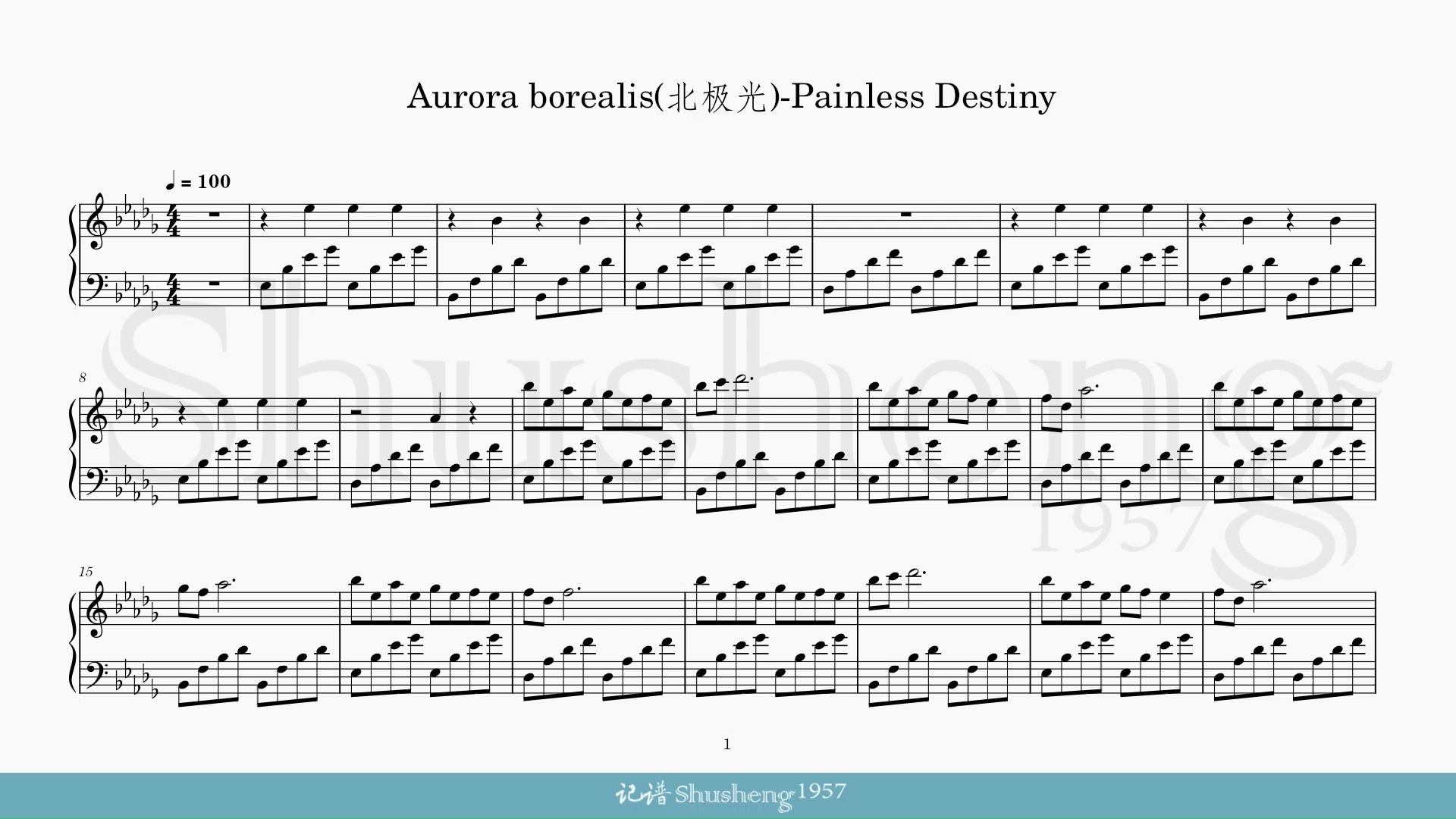 钢琴曲:《Aurora borealis》(北极光)哔哩哔哩bilibili