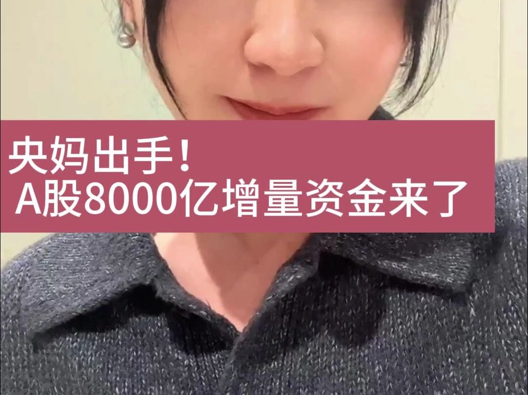 央妈出手!A股8000亿增量资金来了哔哩哔哩bilibili