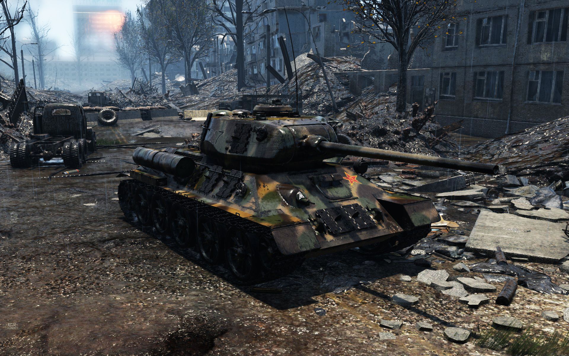 战争雷霆 2022.04.03 t-34/85 历史性能 爱尔兰-灰烬之川 10杀 天神