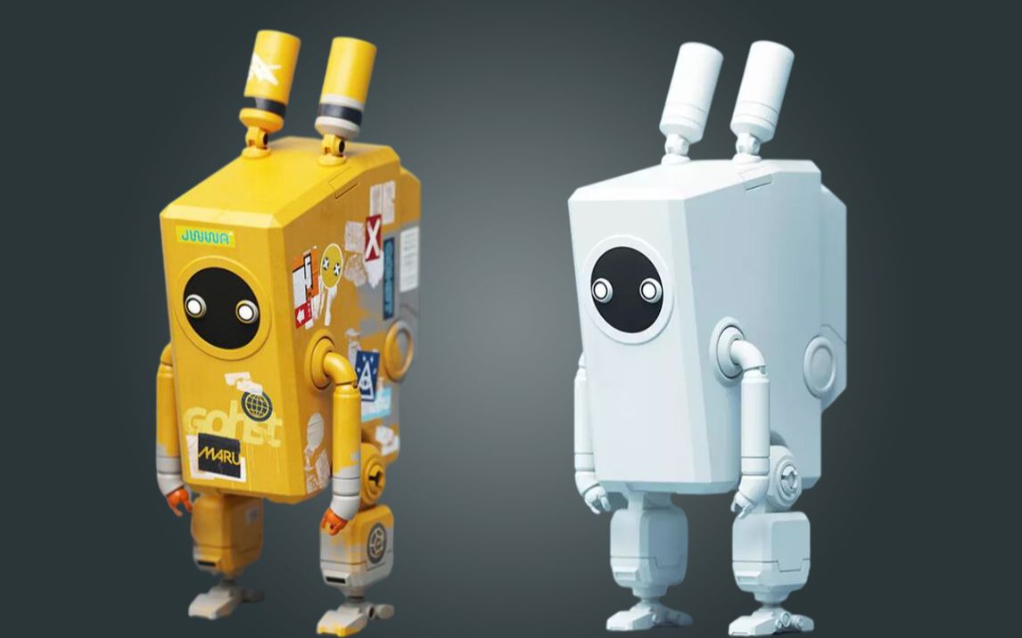 【3dmax游戏建模】适合新手做的简单机器人模型_哔哩哔哩_bilibili