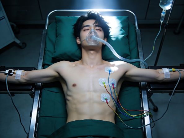 【AI】[手术台-2]神经中枢受损/心律失常/抽CHU/净挛/休克/cpr+心室除颤/双臂束缚F固定