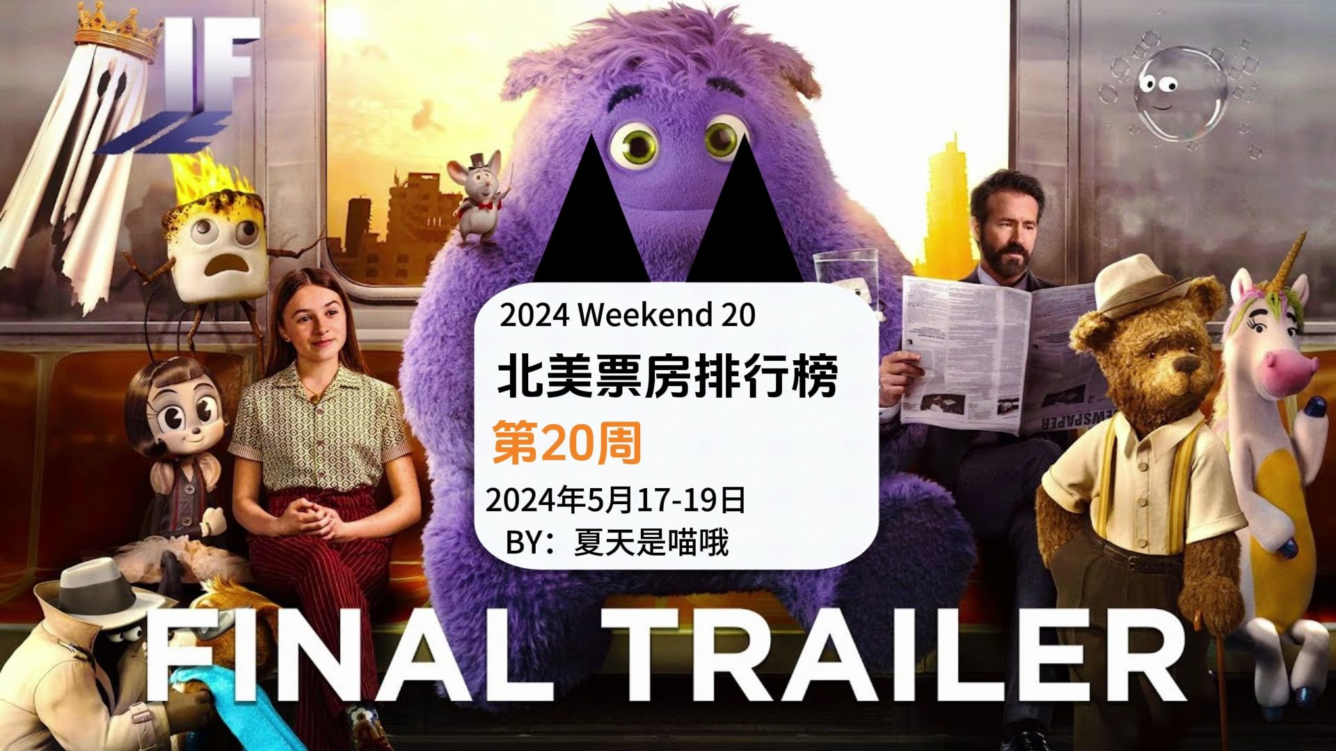 2024年第20周北美票房榜:小贱贱的秘友!