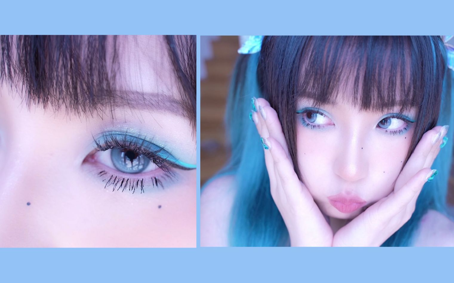 活动  【y2k蓝色眼妆教程】真的清新易上手!淡蓝色永远的神!