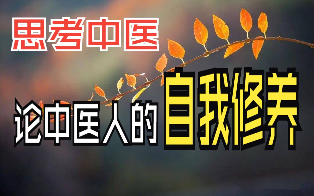 思考中医:论中医人的自我修养!哔哩哔哩bilibili