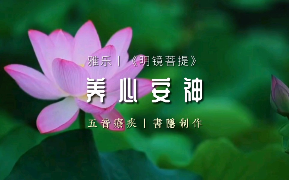 [图]音药丨养心安神丨清凉如水，一曲禅音；明镜菩提，洗涤心尘