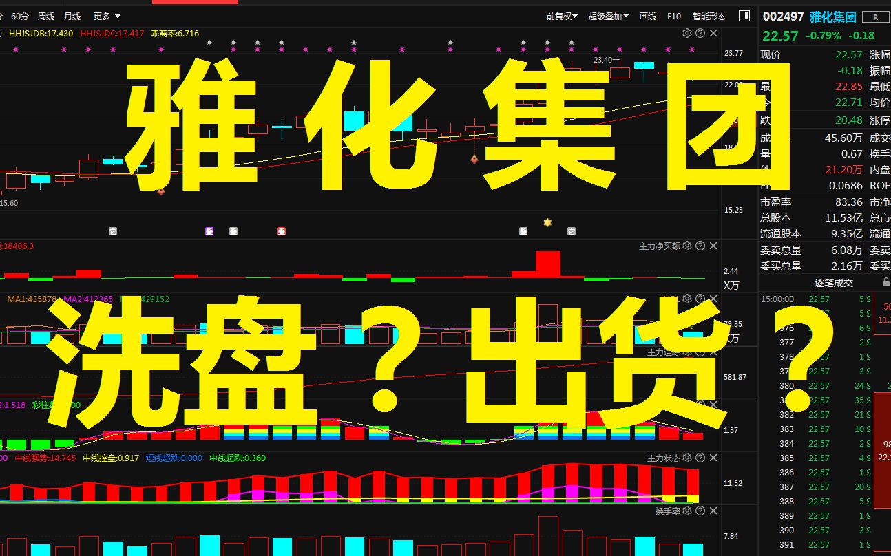 中国股市:“雅化集团”是洗盘动作吗?看懂主力资金你就知道了哔哩哔哩bilibili