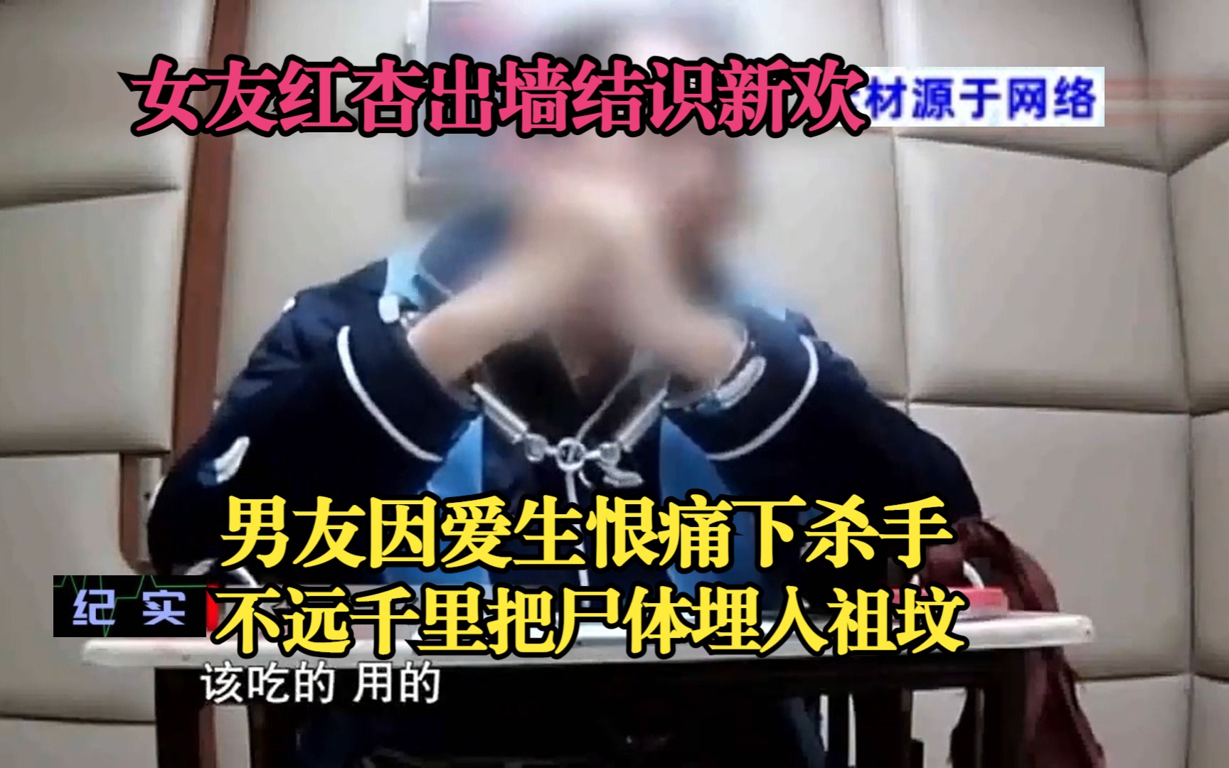 [图]《刑事案件纪实》女友红杏出墙结识新欢，男友因爱生恨，痛下杀手将其杀害，不远千里将女友尸体埋入祖坟。