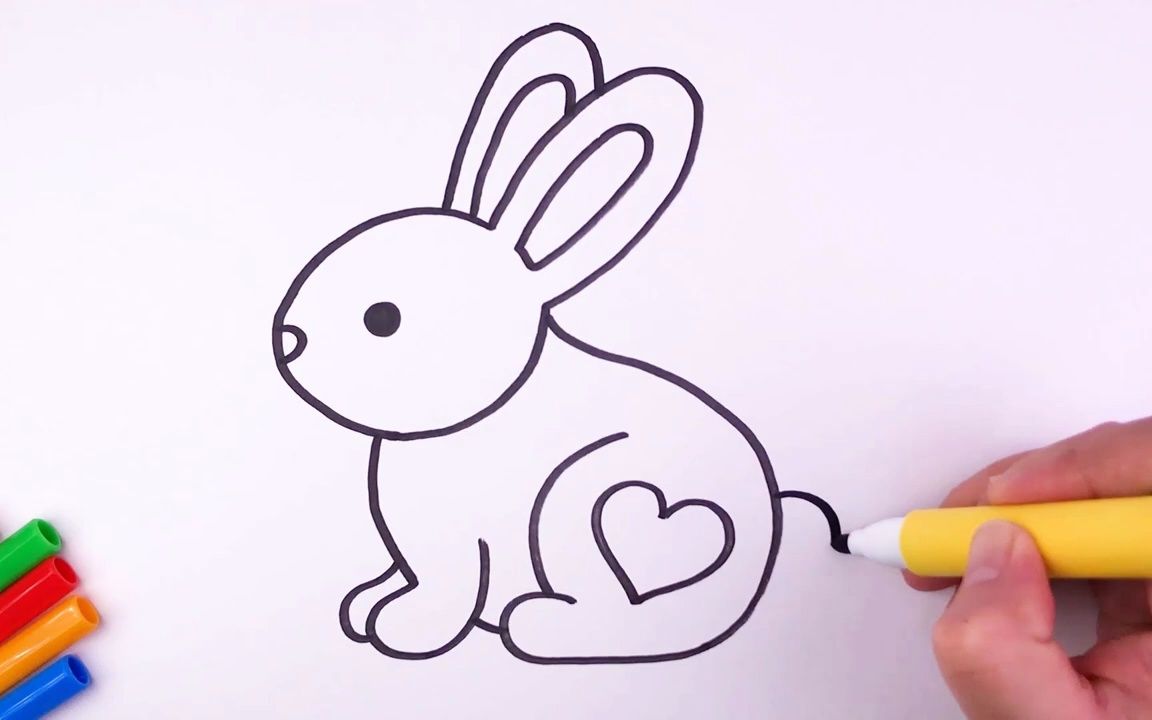 二年级画兔子简笔画图片