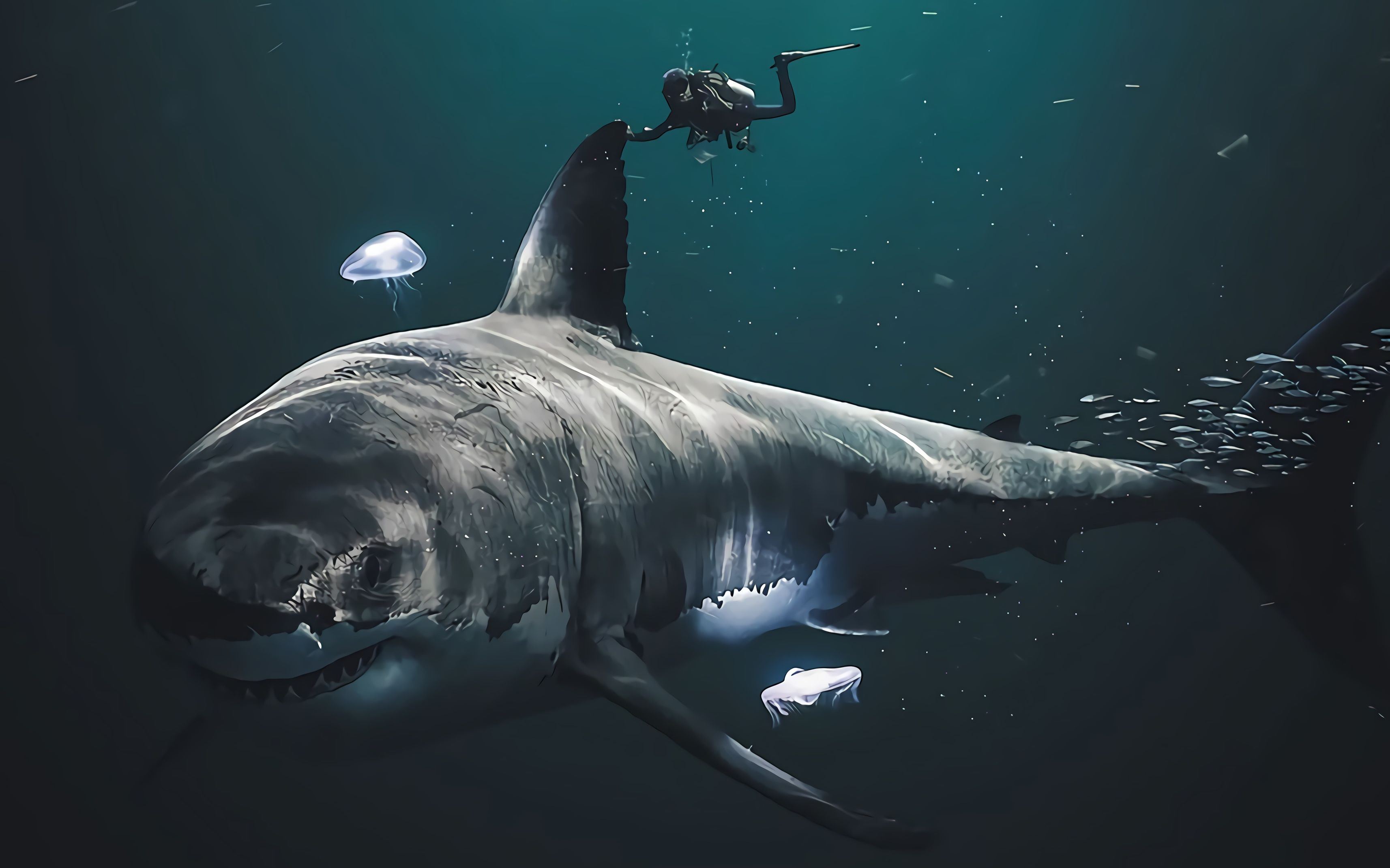深海惊魂巨齿鲨模式 