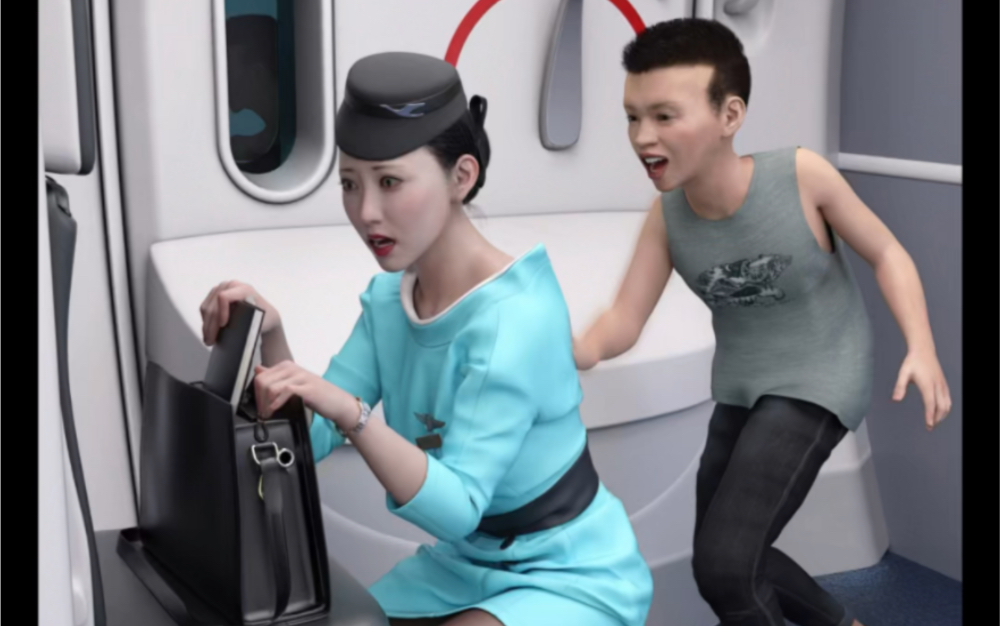 南航上航厦航日本航空法航空姐乘务员漫画,多样风格漫画.