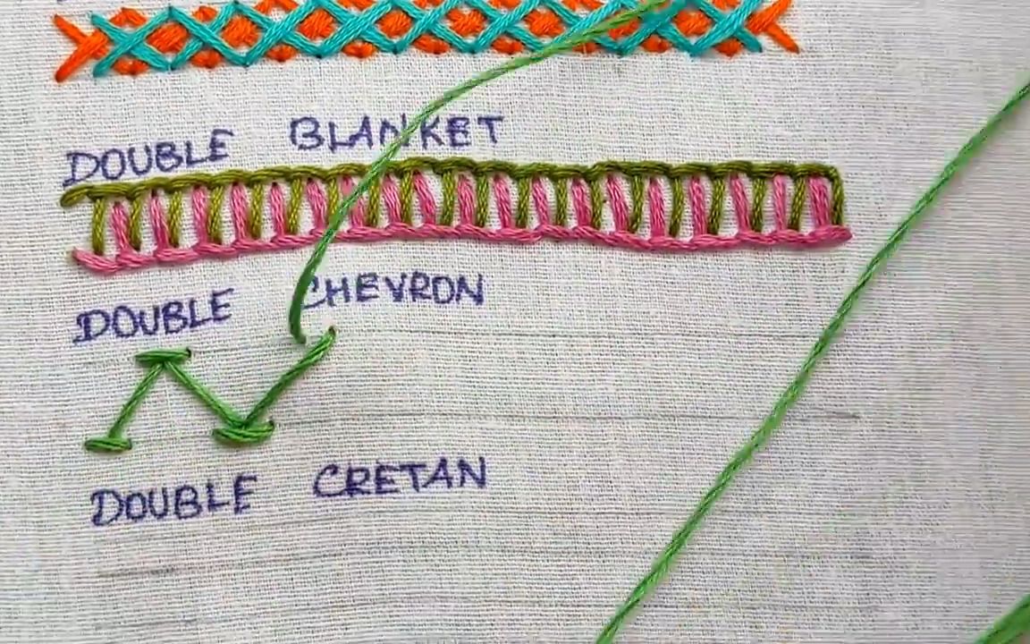 【手工刺绣】用基础针法绣5种花边