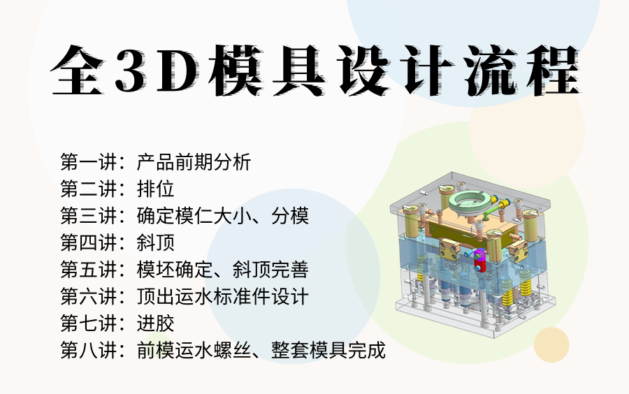 全3D模具设计标准与流程分享,带你掌握整套塑胶模具设计,想独立设计的必看!哔哩哔哩bilibili