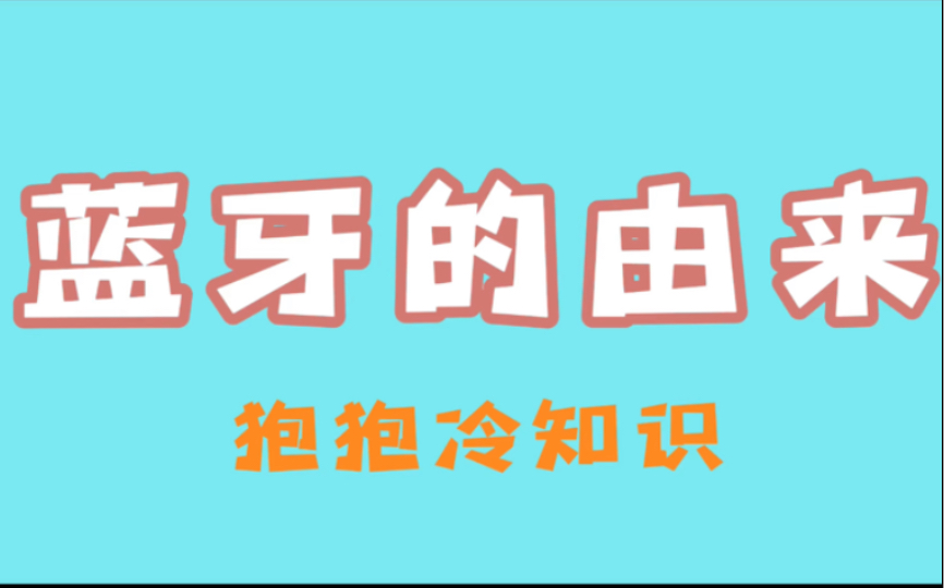 蓝牙名称的由来哔哩哔哩bilibili