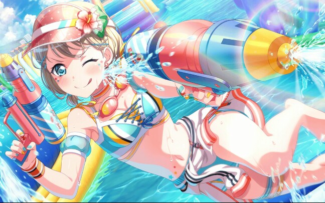 快来吸欧气来看摩卡厨歪到泳装摩卡后的发疯场面