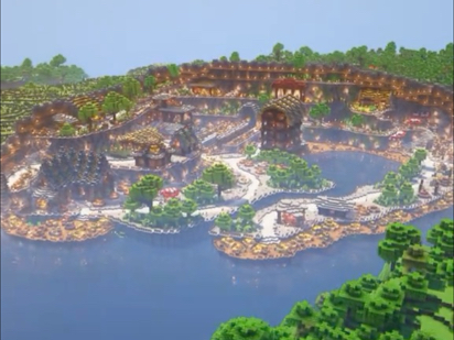 Minecraft 我的世界 在游戏中建造一个中世纪村庄单机游戏热门视频