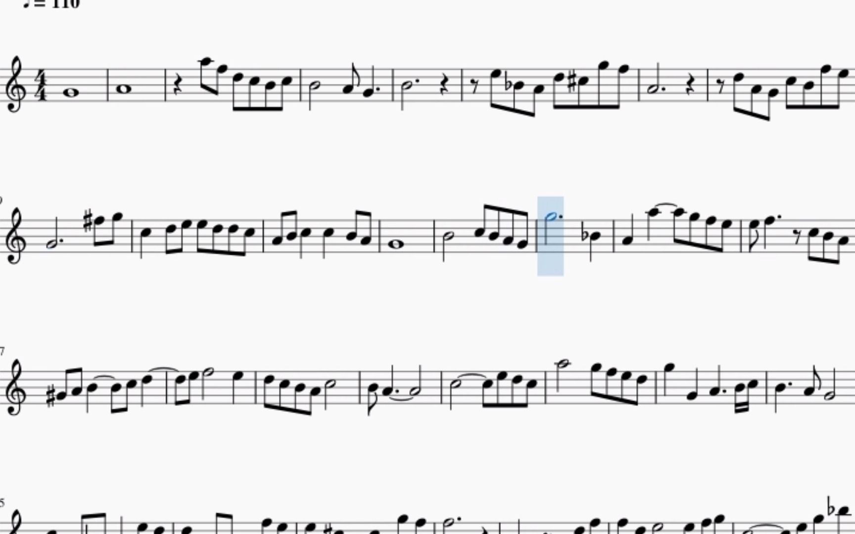 流行小提琴谱·g弦上的咏叹调-视奏