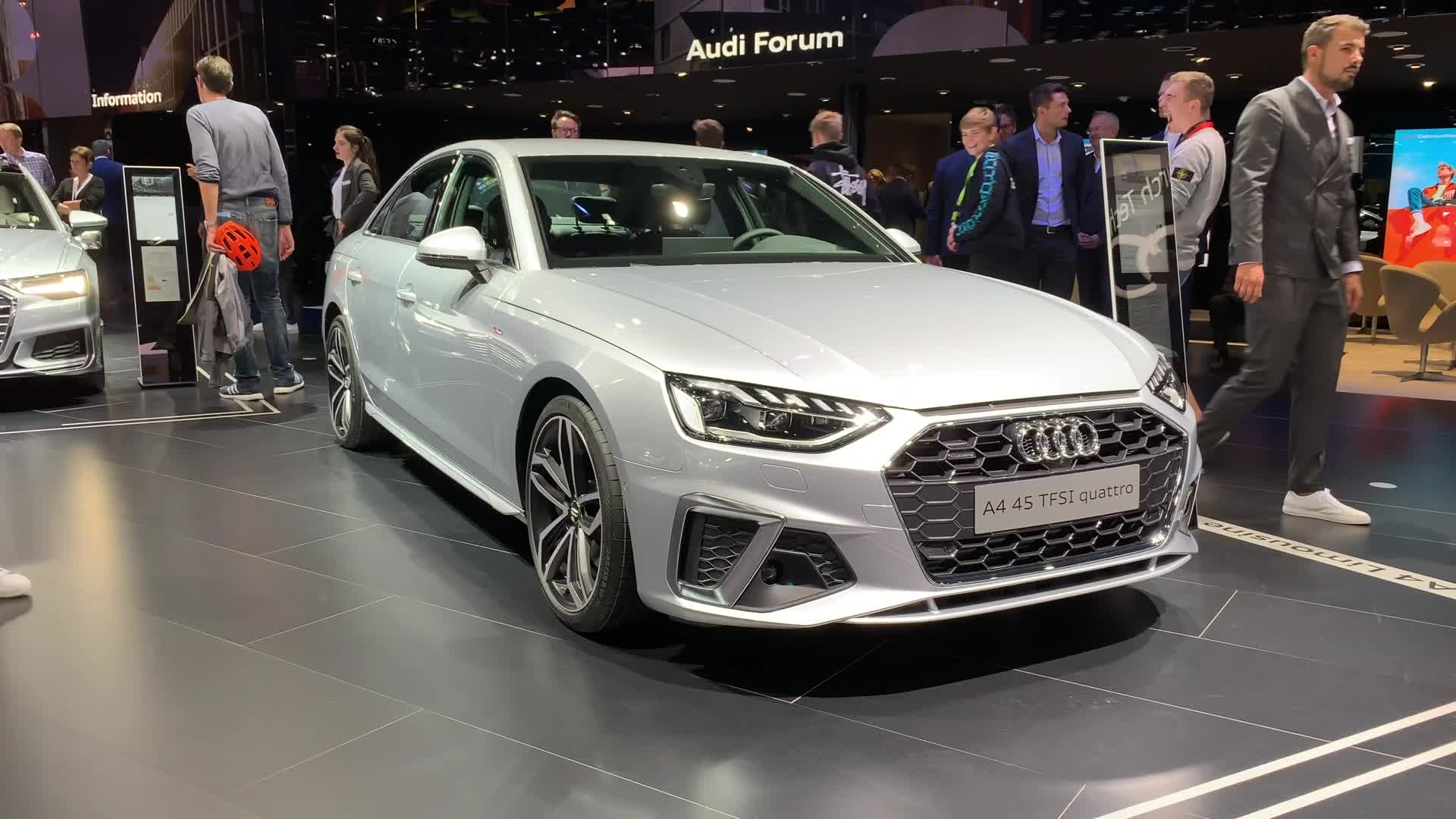 奥迪a4flsline2020首次快速浏览4k室内外观