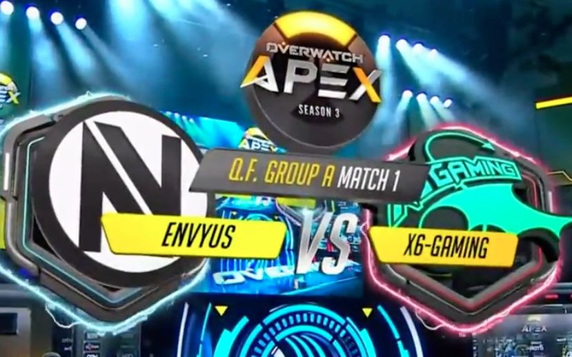 [守望先锋APEXS3]8强A组 EnVyUs vs. X6Gaming 170609哔哩哔哩bilibili