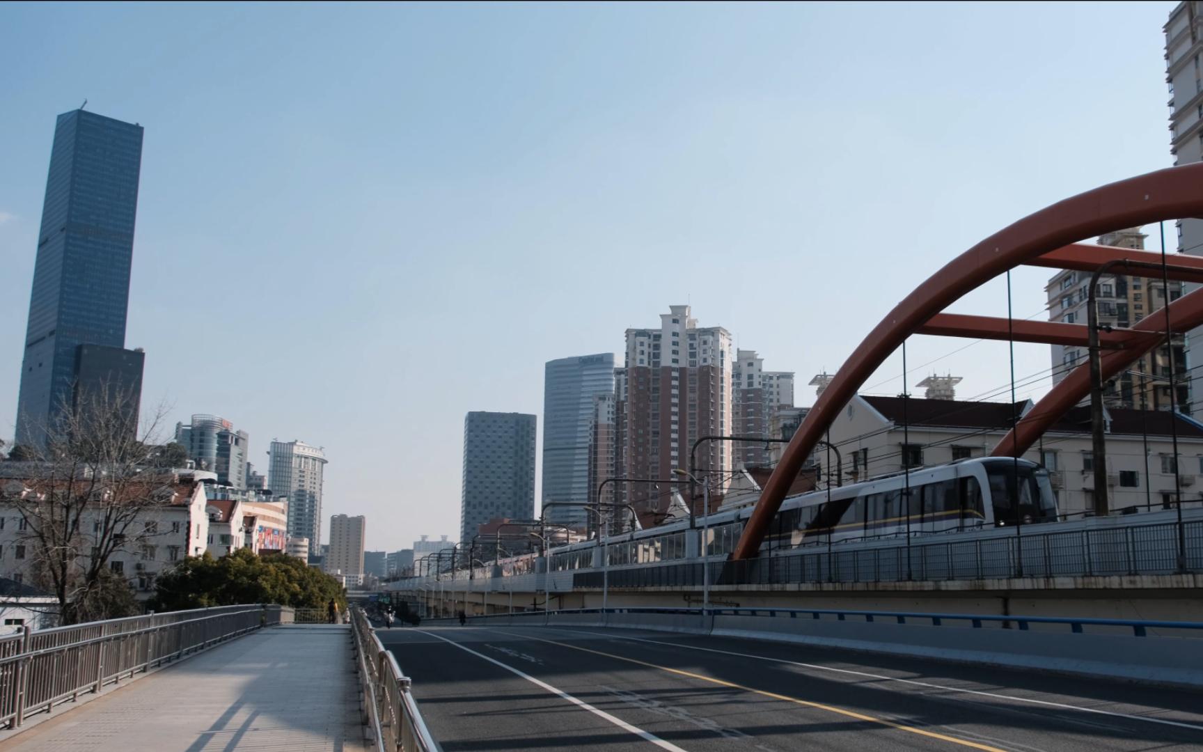 【铁道随拍】上海地铁3/4号线列车 苏州河凯旋路桥通过