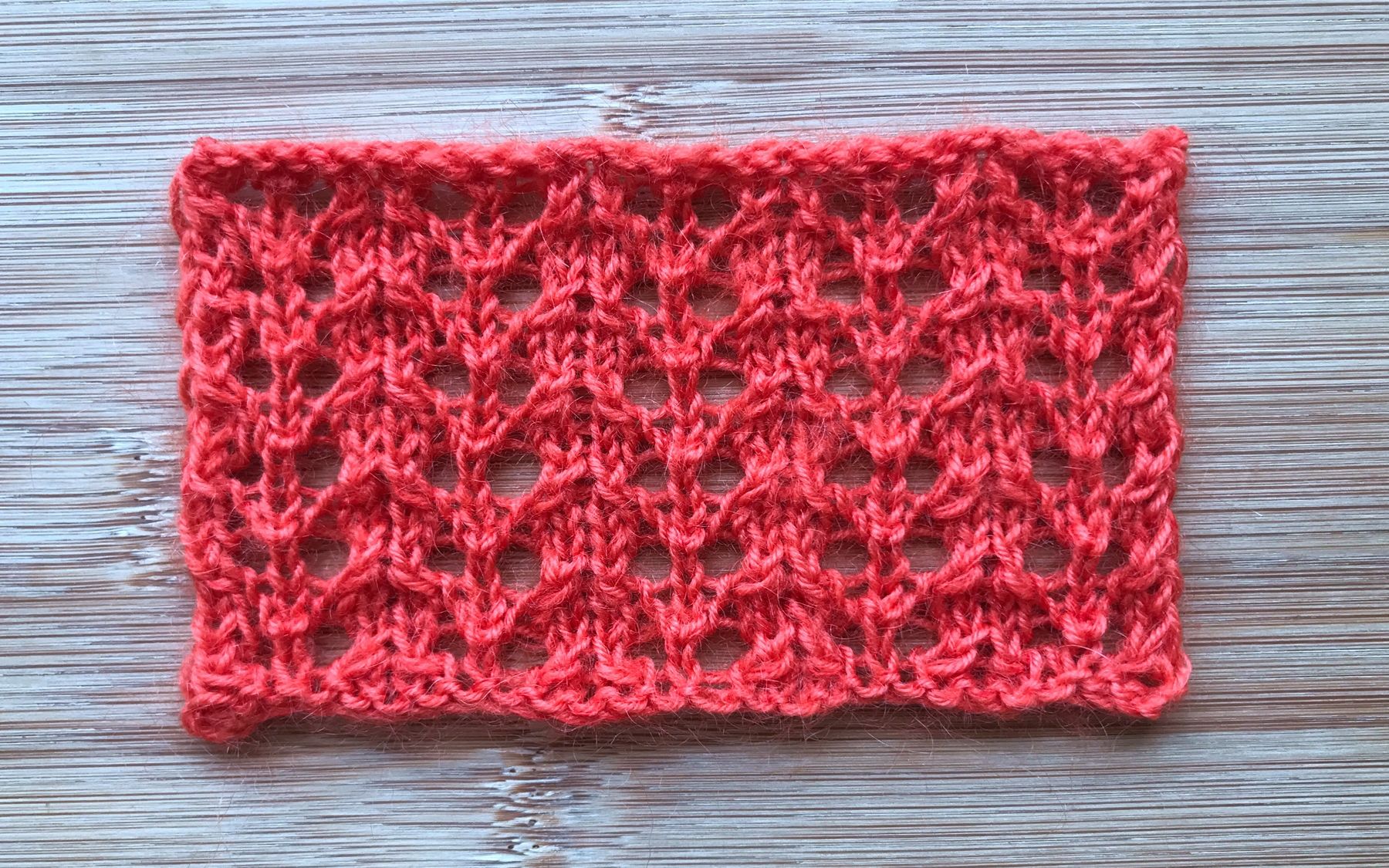 【轻描编织】简单好织的棒针镂空花样,像树苗,织衣服和配饰都好看