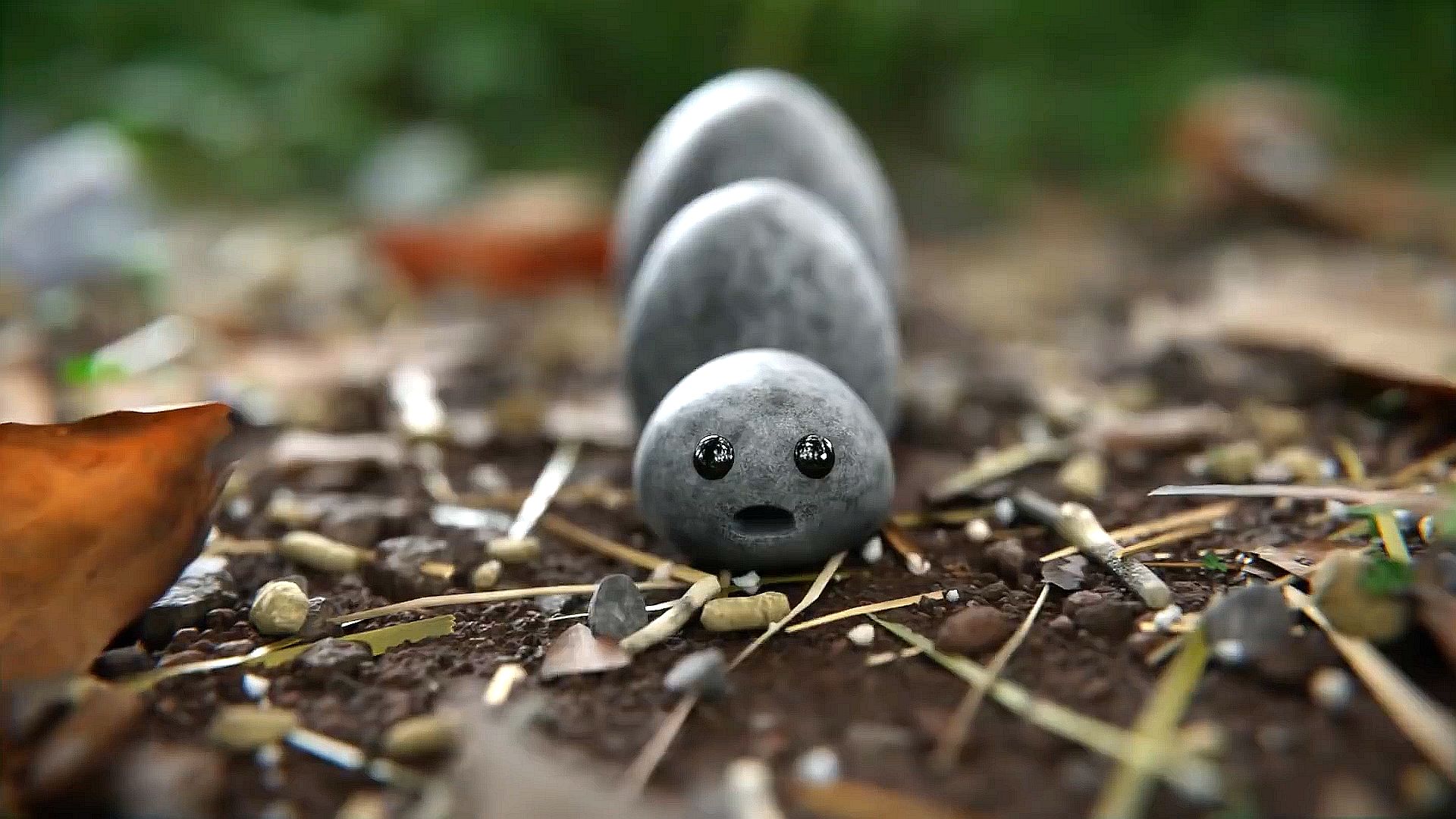 石头虫想要爬到高处,而它却遇到各种阻碍