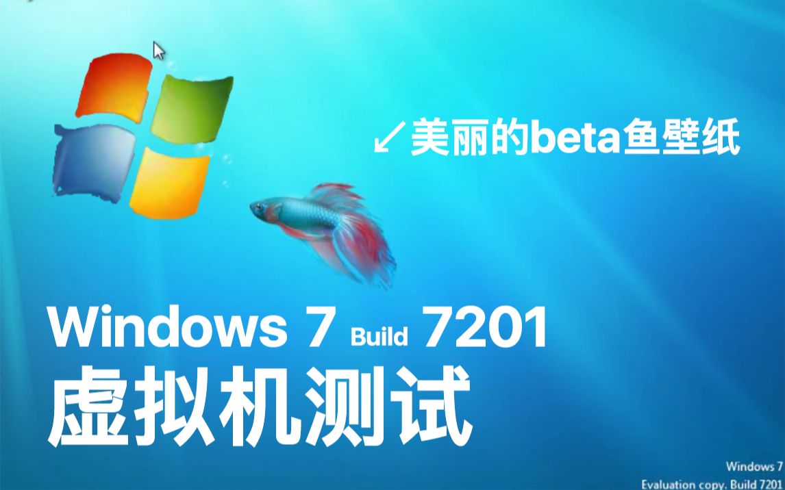 Win7 7201测试Betta鱼壁纸!已与正式版相差无几哔哩哔哩bilibili