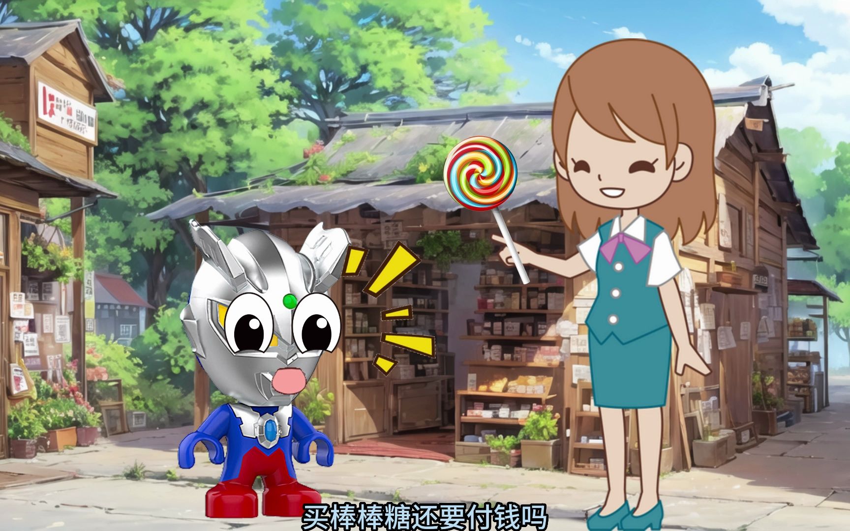 小奥特曼学会了买东西