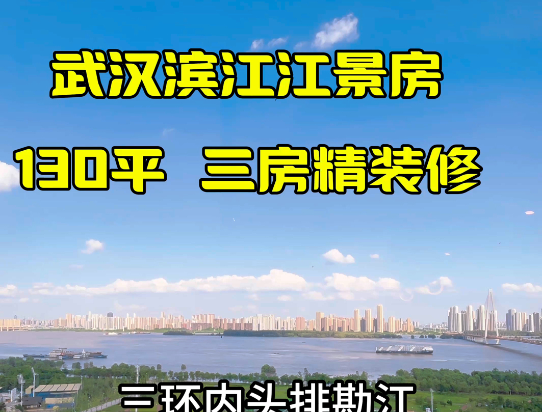 汉阳滨江江景房.第一排看江无遮无挡,130平三房两卫,总价180万#武汉江景房#汉阳江景房哔哩哔哩bilibili