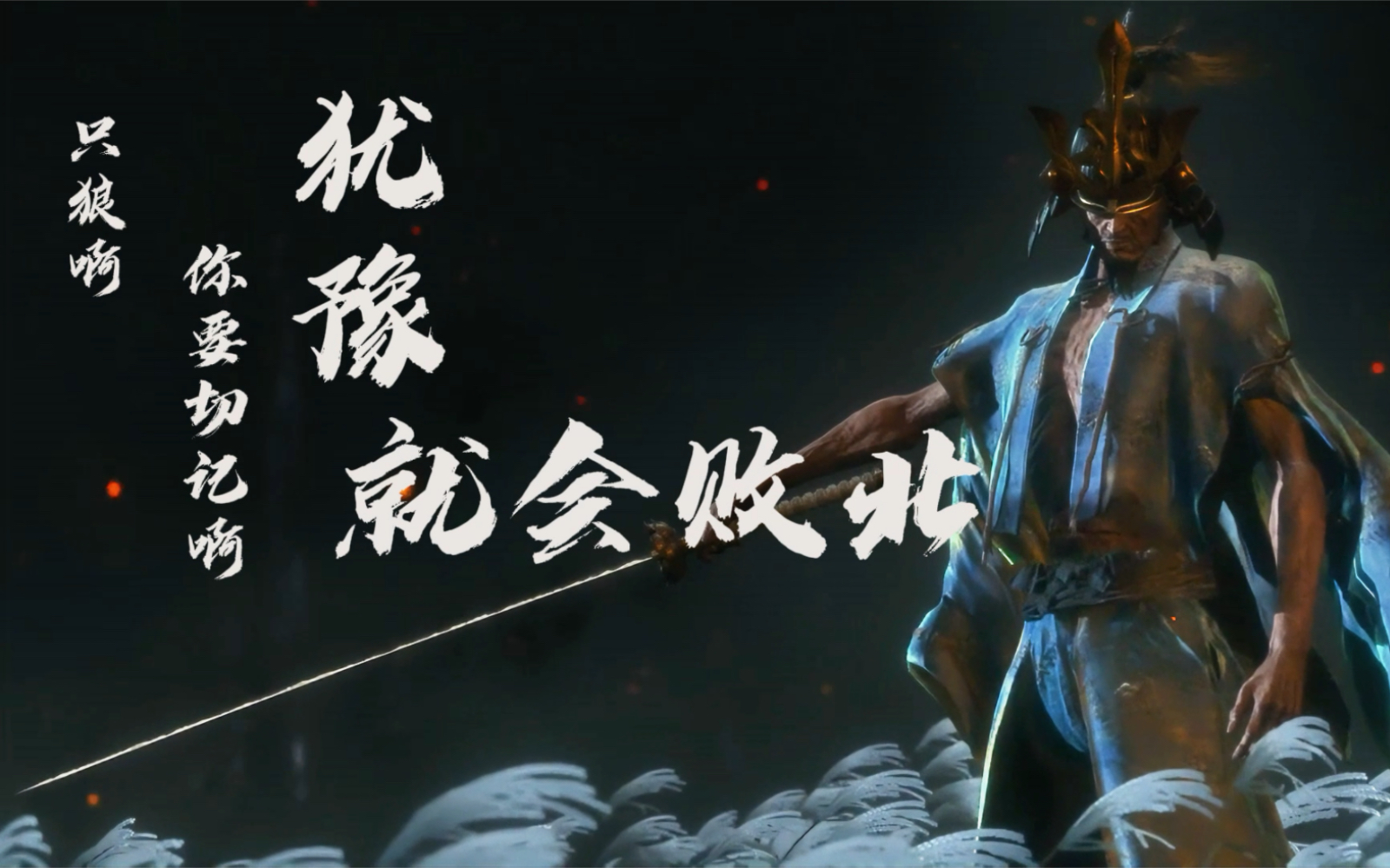 狼啊,你要记住 犹豫就会败北!满堂花醉三千客,一剑霜寒十四州!