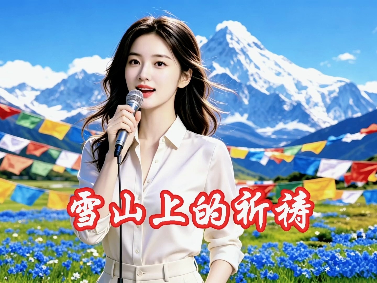 奔赴圣洁皑皑雪山，许下心底虔诚祈愿，把相思留在雪域之间