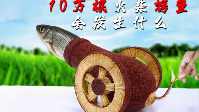 用十万根火柴烤鱼会发生什么?结果太不科学了