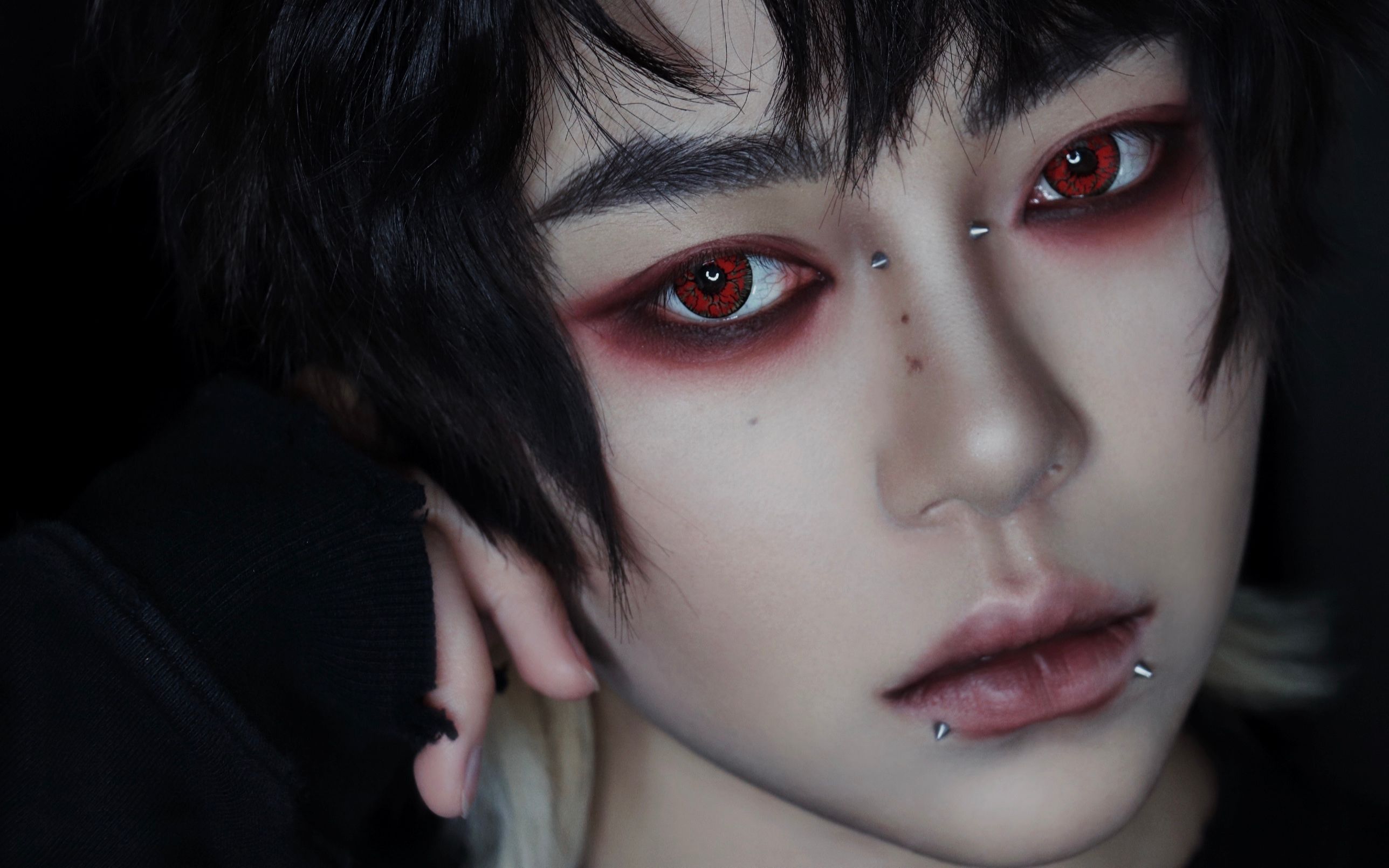 今年不想扮鬼,只想做一个帅帅的npc【万圣节妆容】【桃酱】