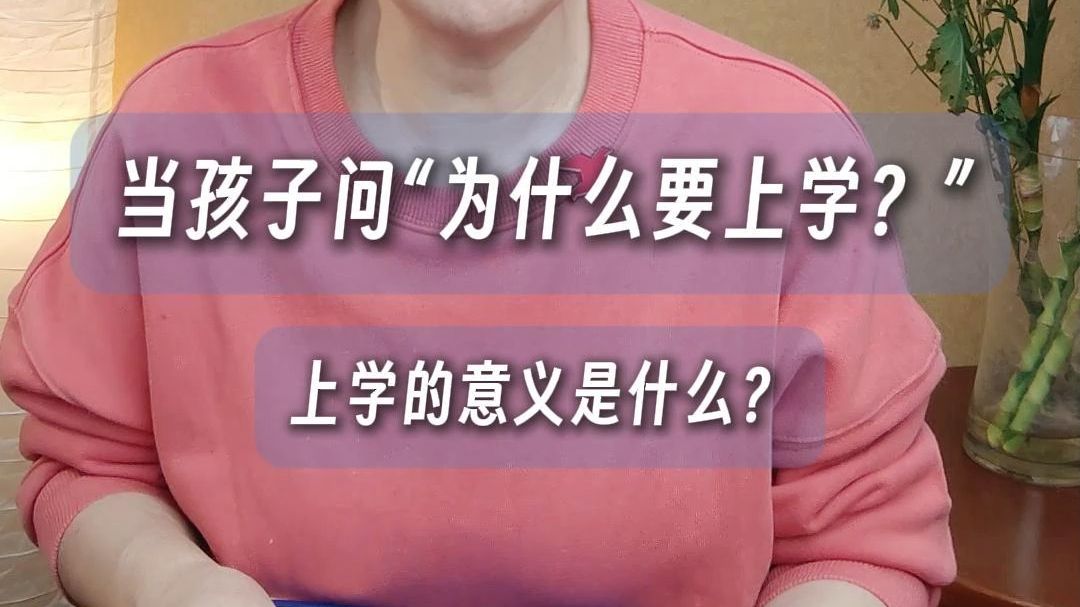 当孩子问为什么要上学?为什么要工作?哔哩哔哩bilibili