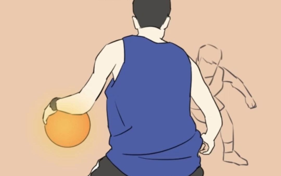 转身悬浮#篮球过人小技巧,球场实战晃的兄弟团团转#篮球动画#篮球教学