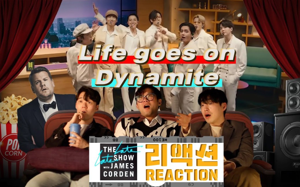 【reaction】BTS James corden Show ''Life Goes On & Dynamite''哔哩哔哩bilibili